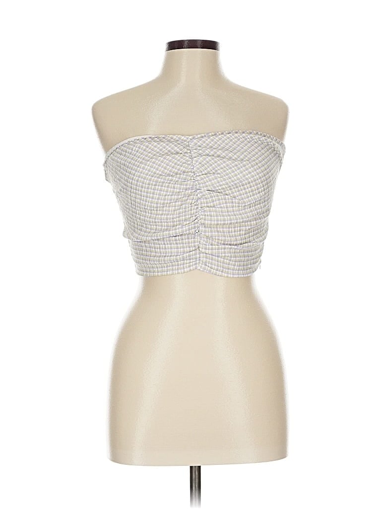 Cider Tube Top Silver Strapless Neckline Tops