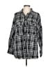 Unbranded 100% Polyester Plaid Gray Coat Size L - photo 1