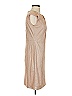 Donna Ricco 100% Polyester Metallic Tan Cocktail Dress Size 2 - photo 4