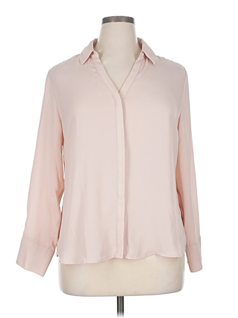 Pre-owned Worthington 3/4 Sleeve Blouse In Pink