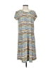 PURE essence Stripes Gray Casual Dress Size S - photo 1