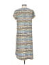 PURE essence Stripes Gray Casual Dress Size S - photo 2