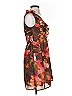 Ann Taylor LOFT 100% Polyester Tie-dye Brown Cocktail Dress Size 0 - photo 4
