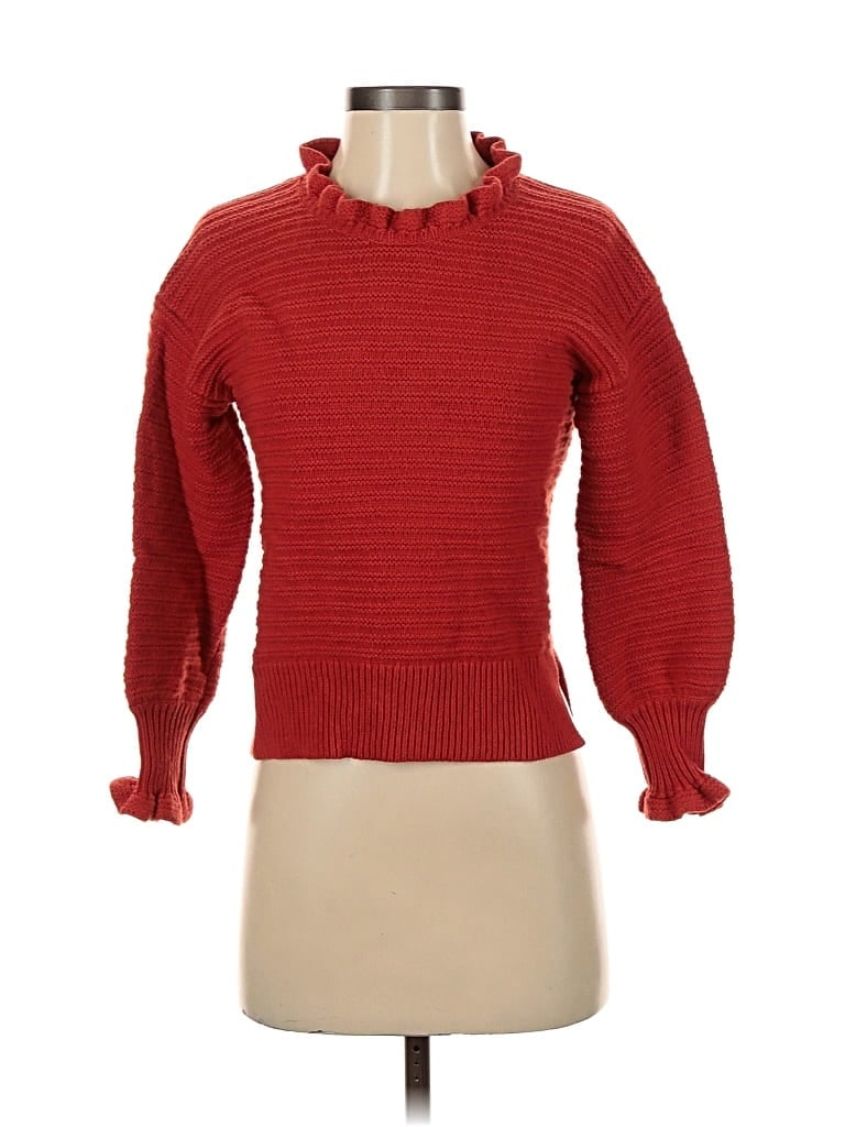 Pre-owned Madewell Turtleneck Sweater In Red