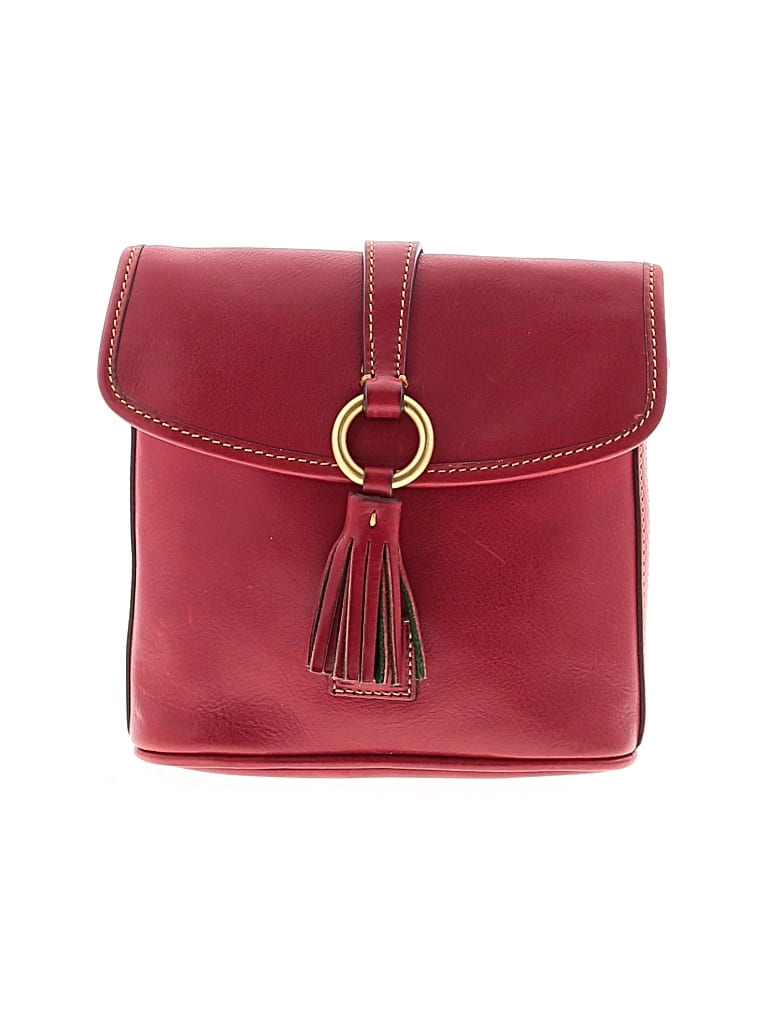 Pre-owned Dooney & Bourke Leather Crossbody Bag In Red