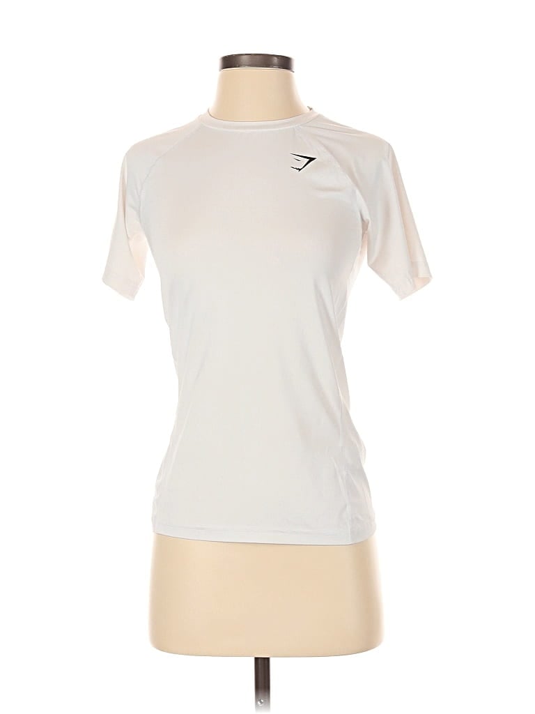 Pre-owned Gymshark Short Sleeve T-shirt In White