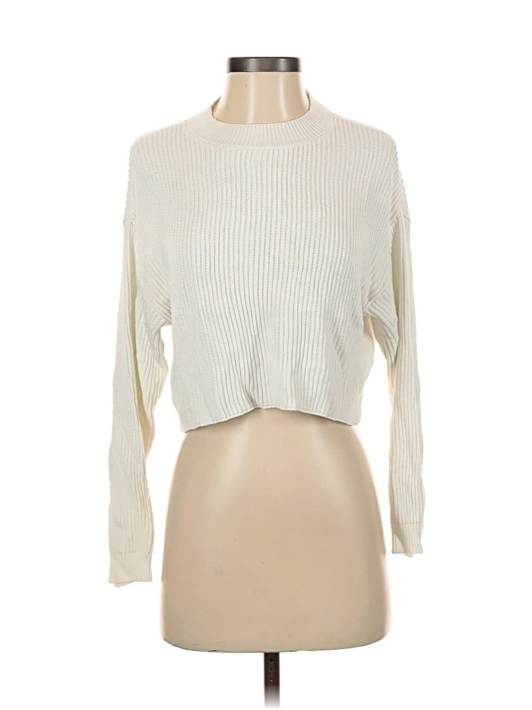 Pre-owned Lulus Pullover Sweater In White