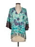 Hale Bob 100% Polyester Teal 3/4 Sleeve Blouse Size S - photo 1