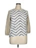 DKNY 100% Polyester Chevron-herringbone Ivory Cardigan Size XL - photo 1