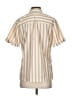 Madewell Stripes Tan Ivory Short Sleeve Button-Down Shirt Size XXS - photo 2