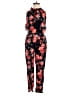 Ella Moss 100% Rayon Floral Black Jumpsuit Size XS - photo 1