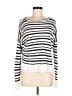 Cynthia Rowley 100% Linen Stripes White Pullover Sweater Size M - photo 1