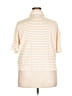 Torrid Stripes Ivory Short Sleeve Blouse Size 2X Plus (2) - photo 2
