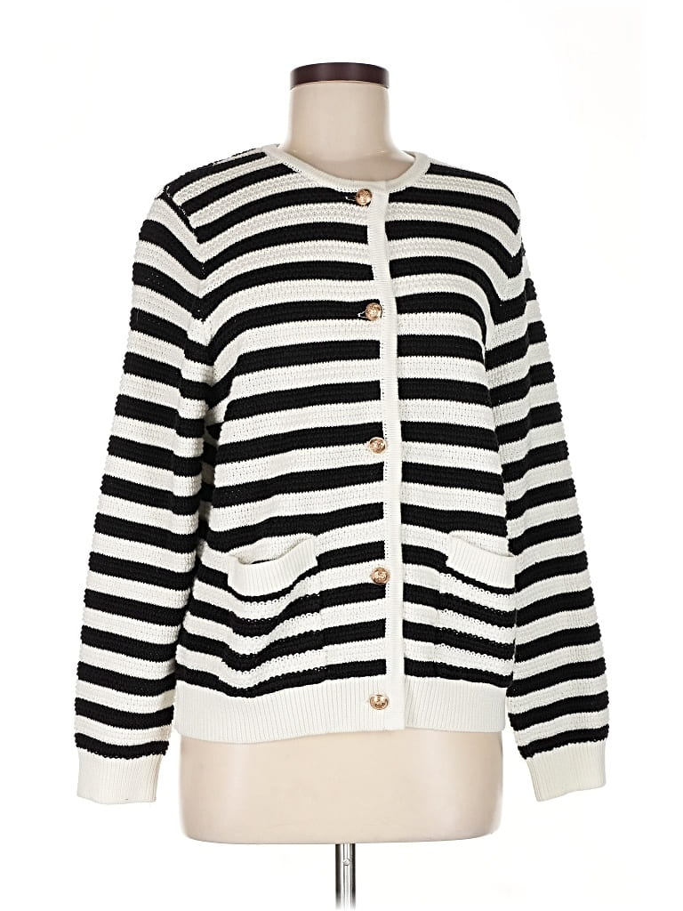 Pre-owned Anrabess Cardigan Sweater In White