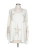 Pol 100% Polyester Stars Ivory Pullover Sweater Size L - photo 1