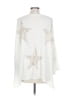 Pol 100% Polyester Stars Ivory Pullover Sweater Size L - photo 2