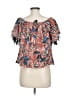 Weekend Orange Short Sleeve Blouse Size M - photo 2