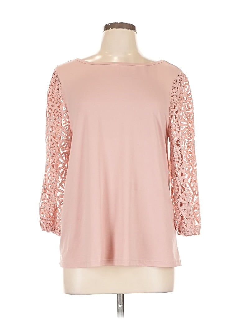 Pre-owned Cable & Gauge 3/4 Sleeve T-shirt In Pink