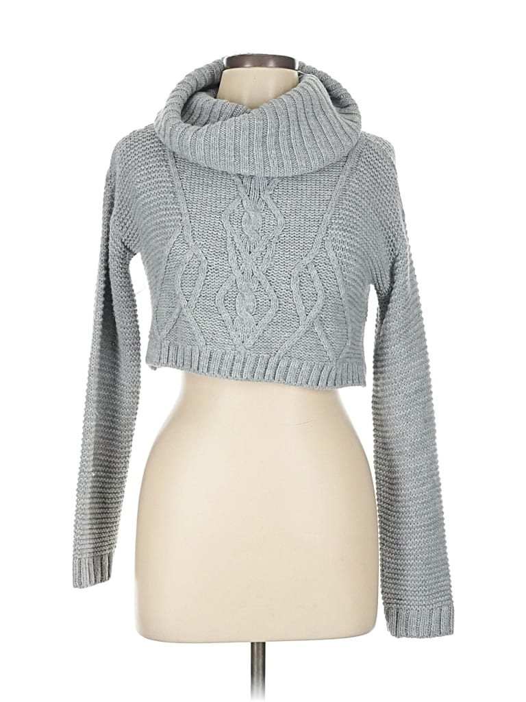 Pre-owned Missguided Turtleneck Sweater In Gray