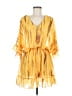 Unbranded 100% Polyester Yellow Casual Dress Size M - photo 1