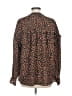 Karlie Animal Print Brown Long Sleeve Blouse Size M - photo 2