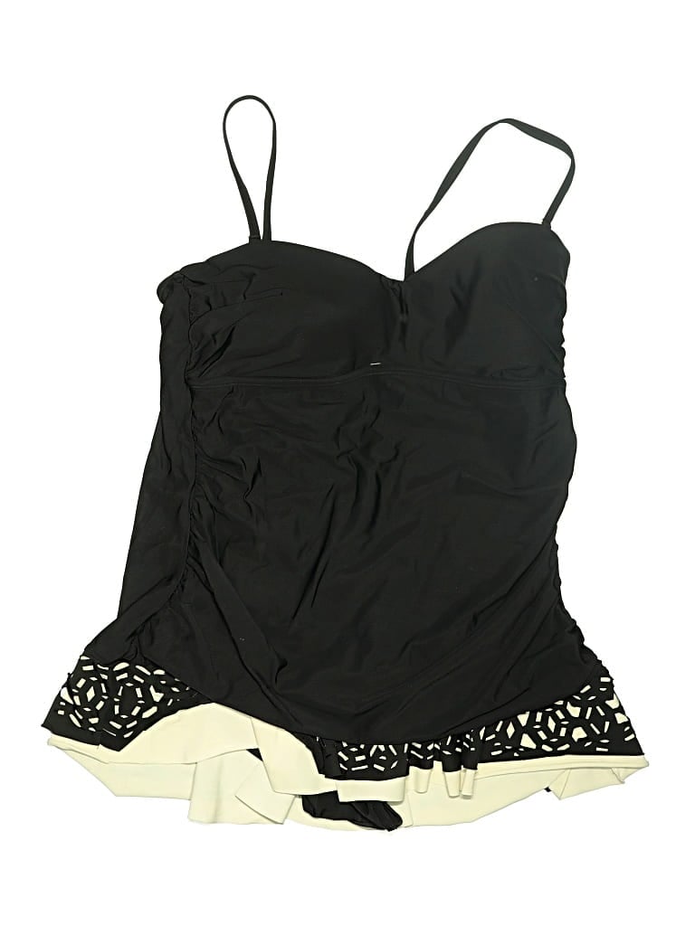 Pre-owned Aqua Green One Piece Swimsuit In Black