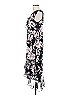 Connected Apparel Floral Blue Cocktail Dress Size 6 - photo 5