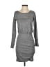 Leith Solid Gray Casual Dress Size XS - photo 1
