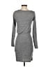 Leith Solid Gray Casual Dress Size XS - photo 2