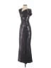 Talbot Runhof Metallic Silver Cocktail Dress Size 4 - photo 1