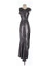 Talbot Runhof Metallic Silver Cocktail Dress Size 4 - photo 2