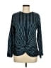 Inclán Studio Blue Teal Long Sleeve Blouse Size M - photo 1