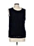 Ann Taylor LOFT 100% Polyester Blue Sleeveless Blouse Size L - photo 1