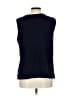 Ann Taylor LOFT 100% Polyester Blue Sleeveless Blouse Size L - photo 2