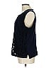 Ann Taylor LOFT 100% Polyester Blue Sleeveless Blouse Size L - photo 5