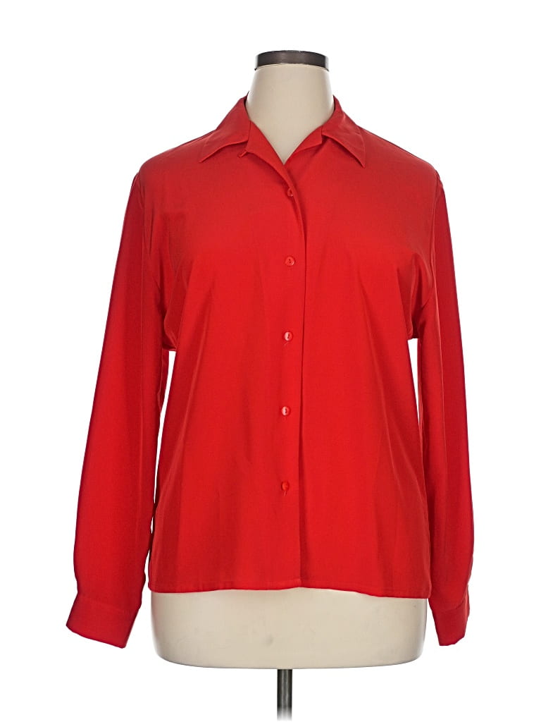 Pre-owned Pendleton Long Sleeve Blouse In Red
