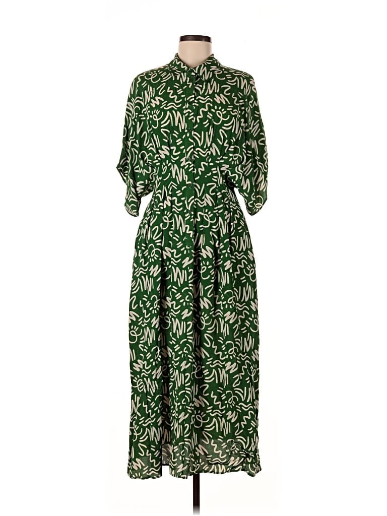 Zara Casual Dress In Green