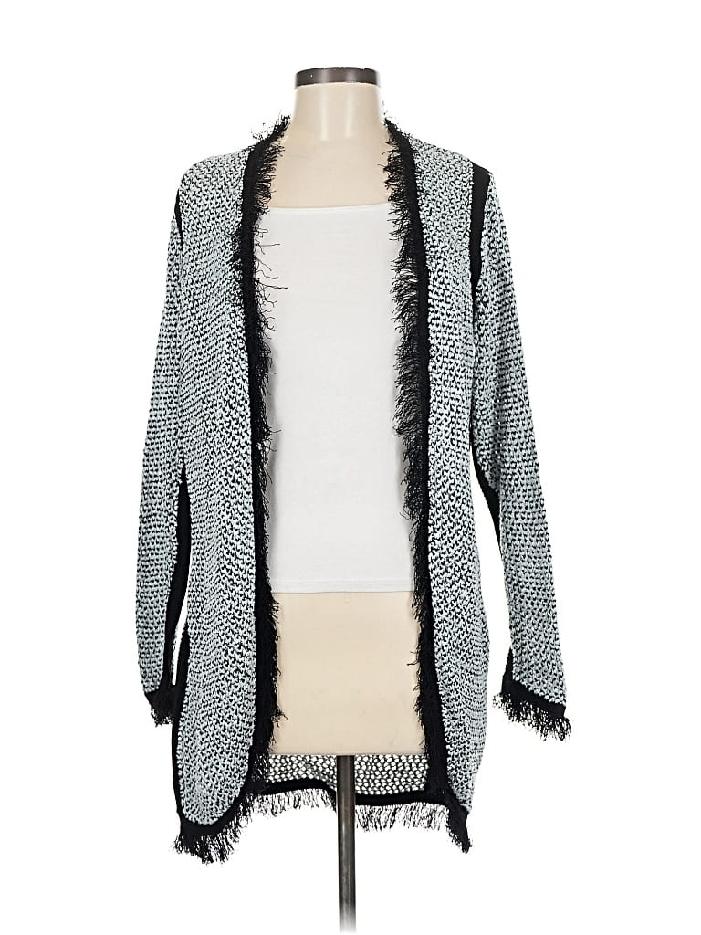 Pre-owned Per Se By Carlisle Cardigan Sweater In Black