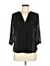 H&M 100% Polyester Black 3/4 Sleeve Blouse Size 8 - photo 1