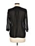 H&M 100% Polyester Black 3/4 Sleeve Blouse Size 8 - photo 2