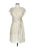 Aryn K. Stripes Ivory Casual Dress Size L - photo 1