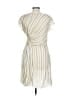Aryn K. Stripes Ivory Casual Dress Size L - photo 2