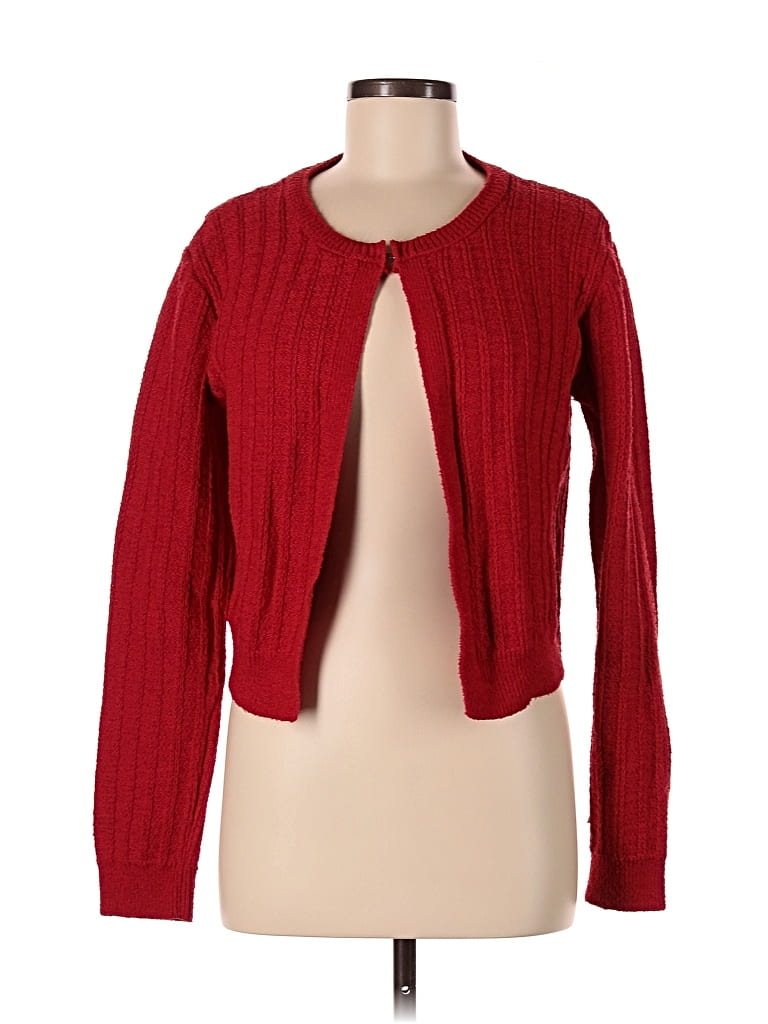 Pre-owned H&m Cardigan Sweater In Red