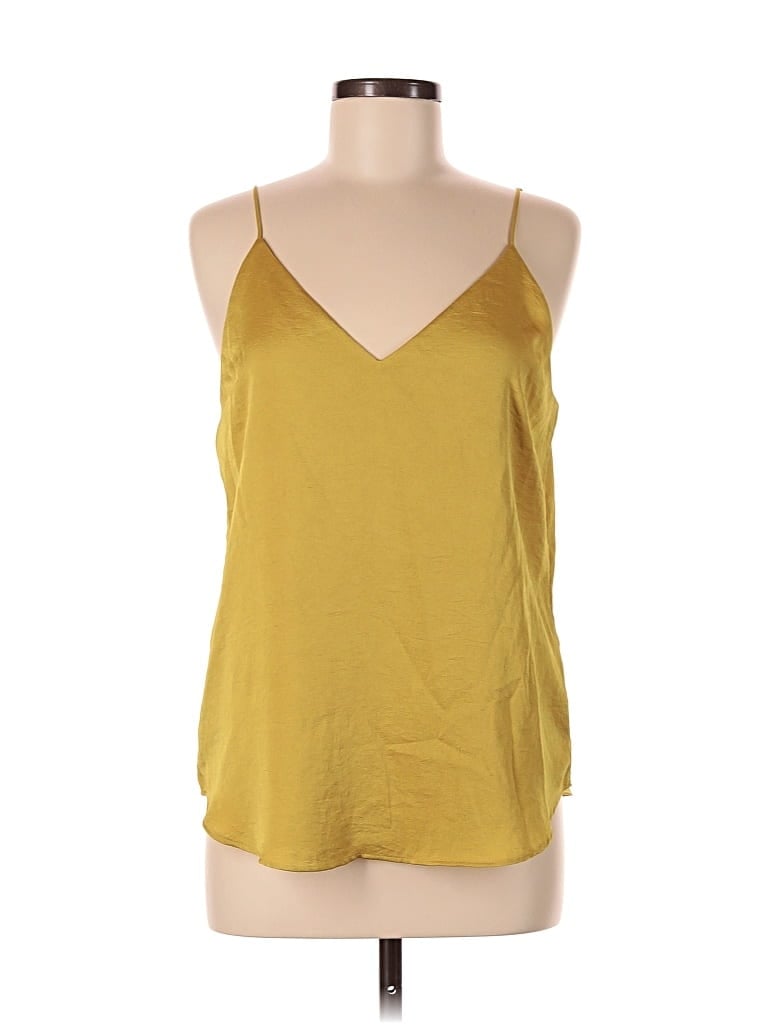 Pre-owned Express Sleeveless Top Yellow Halter Neckline Tops