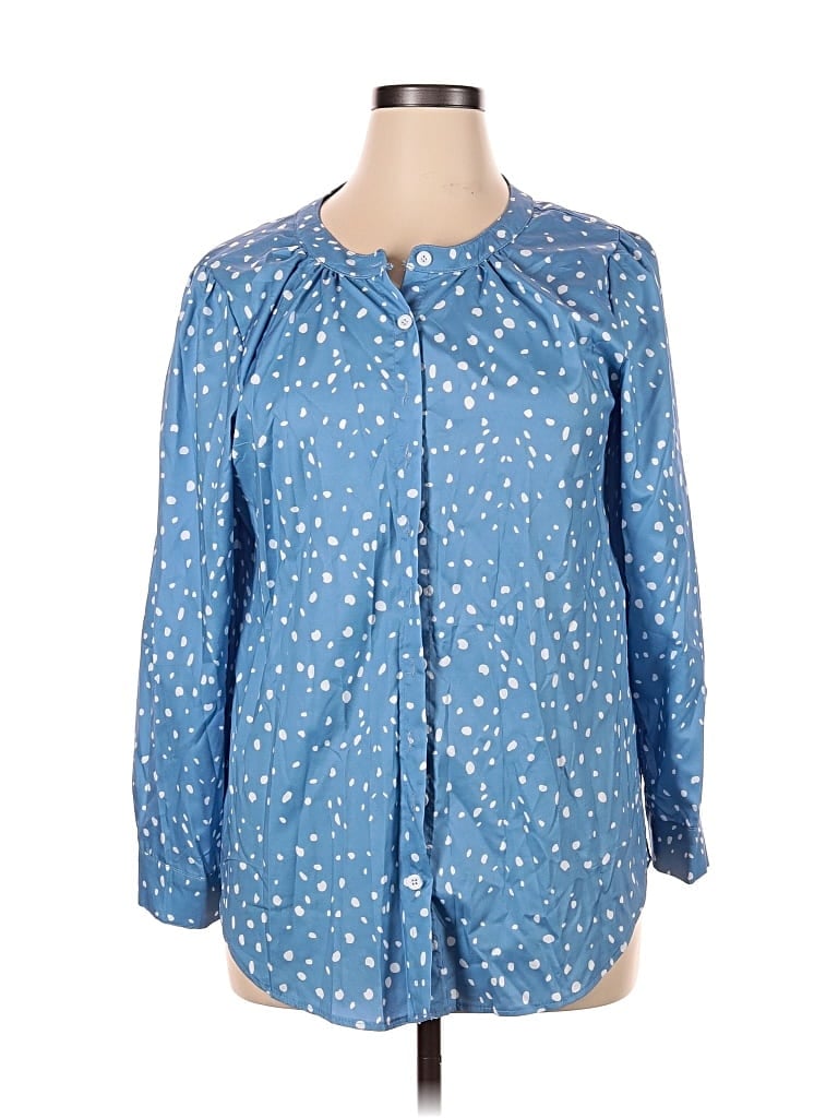 Pre-owned Misslook Long Sleeve Blouse In Blue