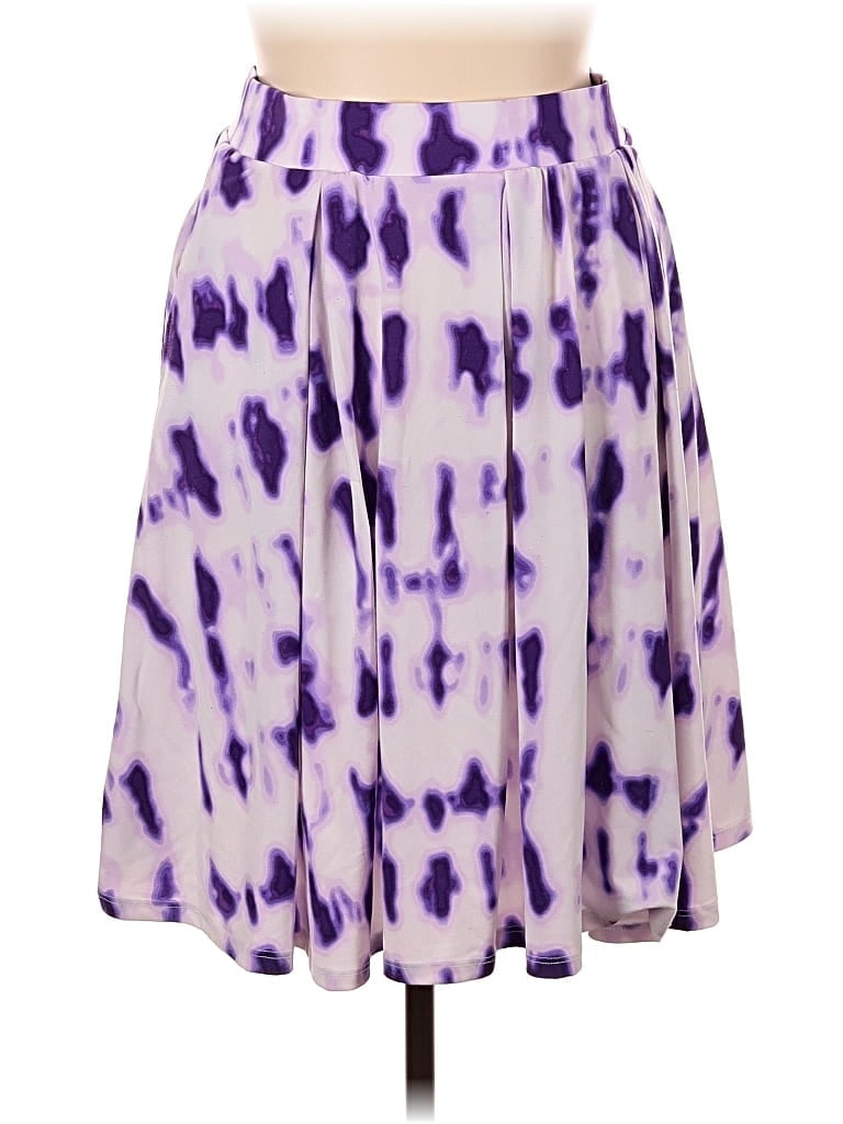 Pre-owned Lularoe Casual Skirt In Purple