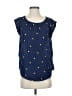 Iris Basic 100% Polyester Stars Blue Sleeveless T-Shirt Size S - photo 1