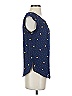 Iris Basic 100% Polyester Stars Blue Sleeveless T-Shirt Size S - photo 4