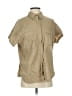 Athleta Tan Short Sleeve Button-Down Shirt Size S - photo 1