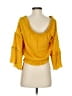Lulus 100% Rayon Yellow 3/4 Sleeve Blouse Size S - photo 2